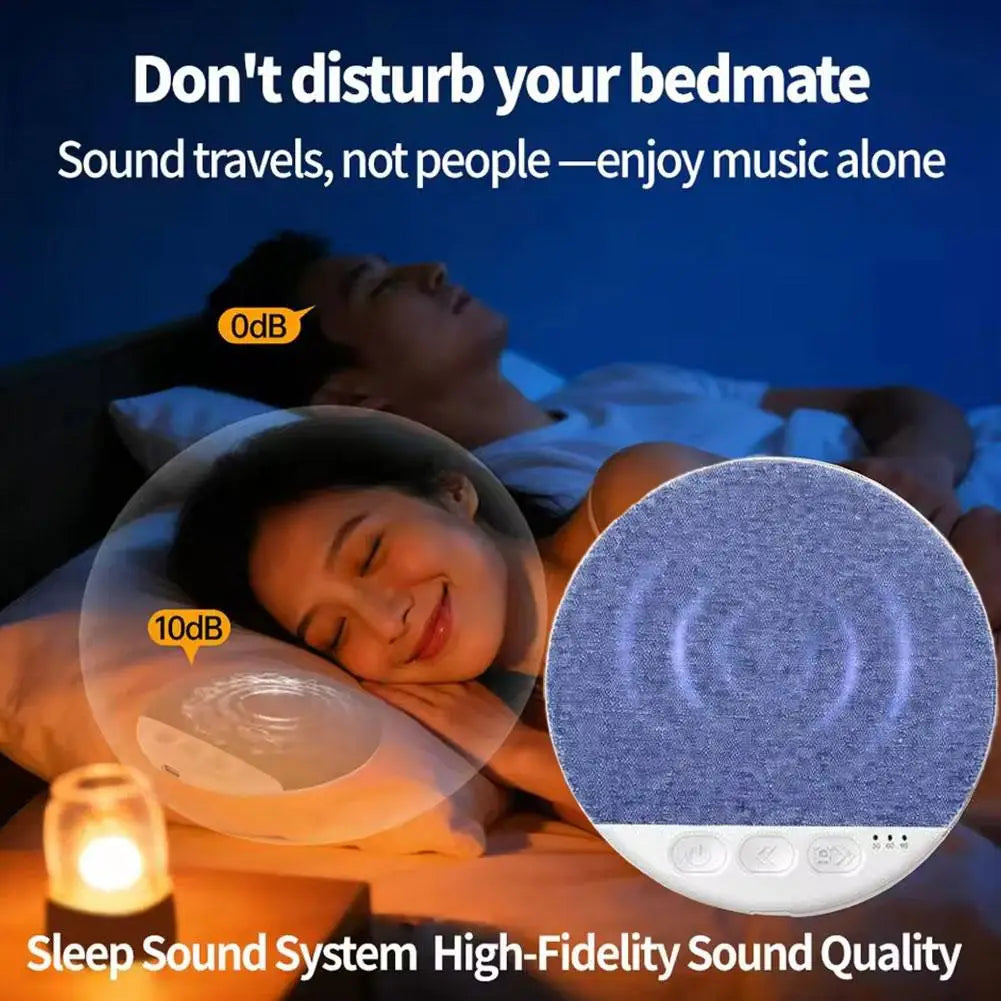 Speaker Bluetooth 5.4 Bedroom Pillow Under Pillow Sound Machine With White Noise Scheduled On/Off HiFi Stereo Sound Heavy Bass