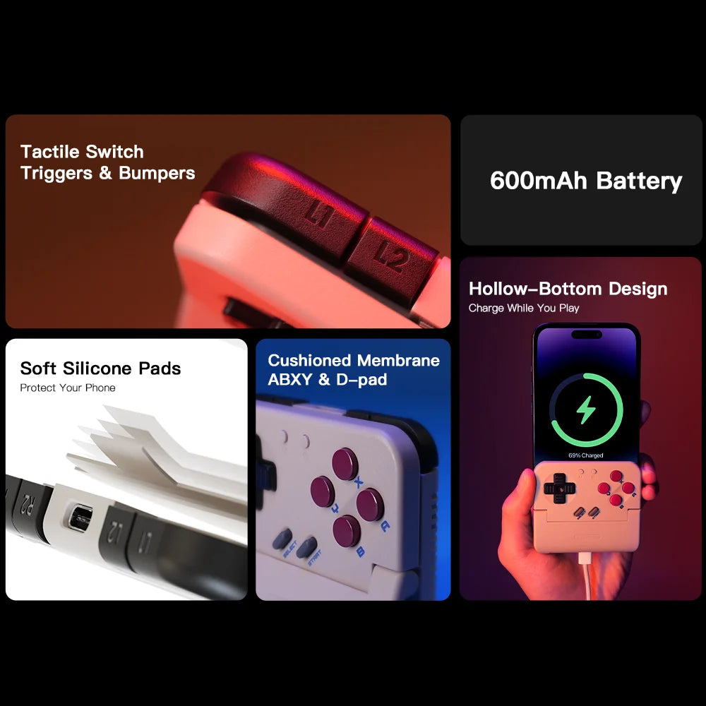 GameSir Pocket Taco Retro Gaming Mobile Controller, Vertical Handheld Gamepad for Android, Portable Bluetooth Controller