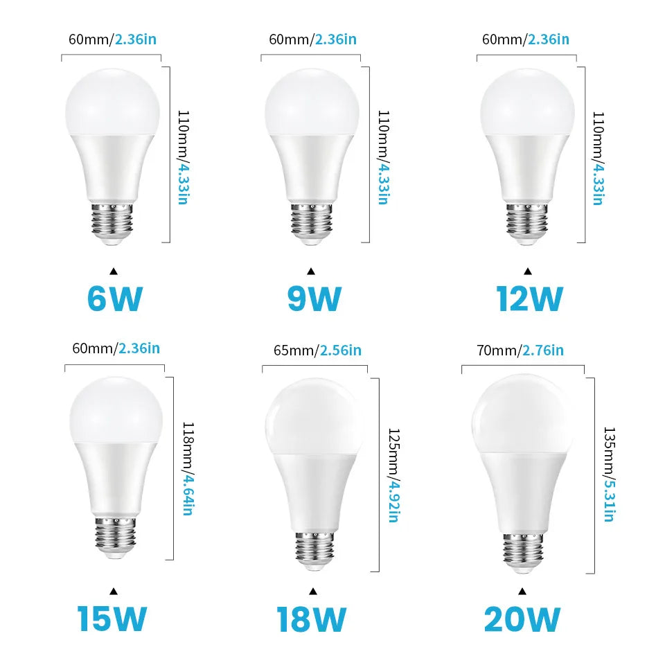 PIR Motion Sensor Light Bulbs E26 110V LED Lamp Auto Smart  LED Bulb Energy Saving Bombillas Bedroom Kitchen Porch Lighting