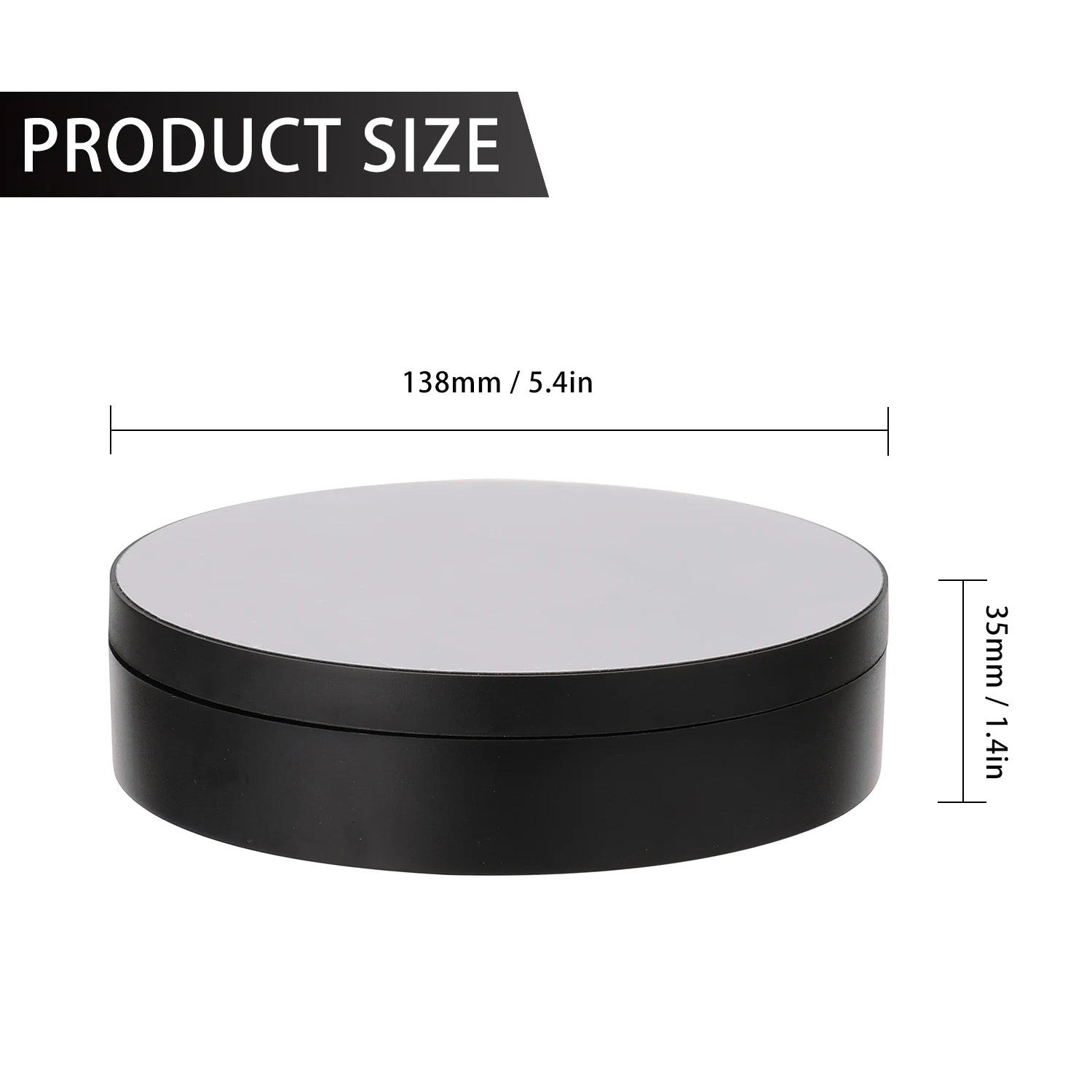 Motorised Rotating Mirror Display Stand,360 Degree Turntable, Jewellery Holder,USB Power Supply, Rotating Shooting, Three Speeds