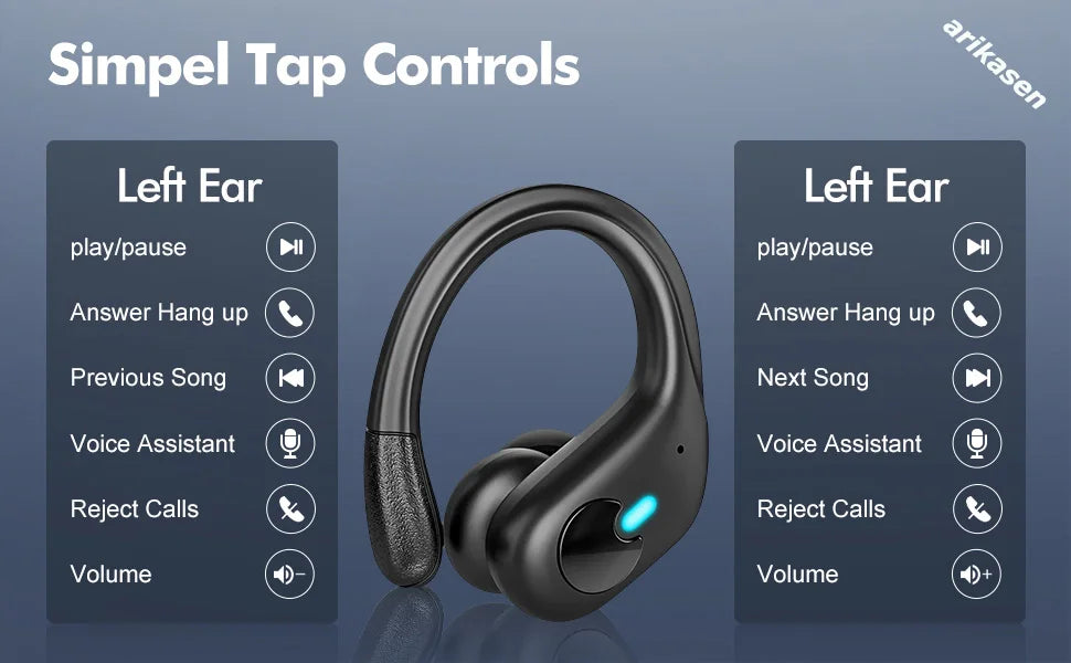 Bluetooth 5.3 Wireless Over-Ear Headphones – HiFi Stereo Sound