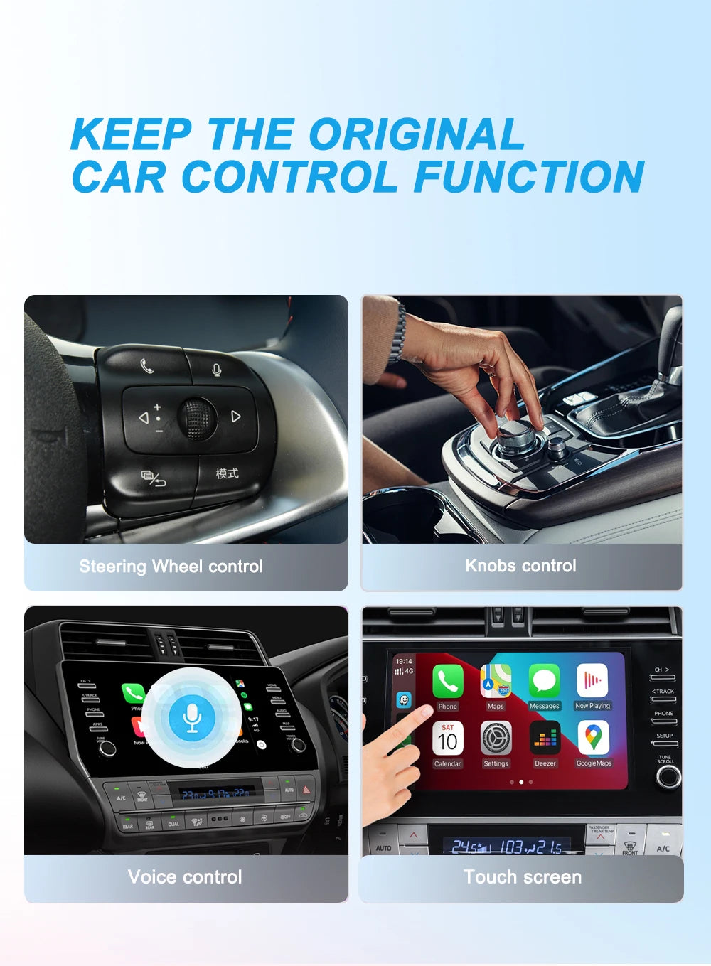 Carplay Wireless Adapter Android Auto 2in 1 Smart Dongle 2025 5G WIFI For iphone Android Phone For Volvo Benz Mg Kia Chery VW