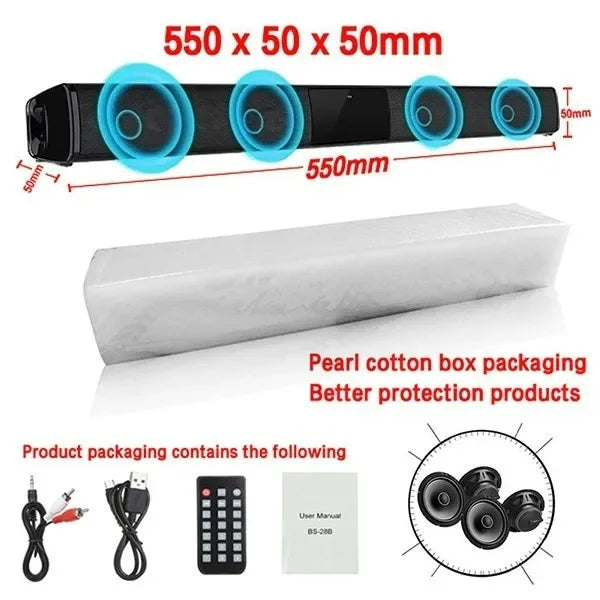 3DHome Theater Sound System Bluetooth Speaker Computer Speakers For TV Soundbar Box Subwoofer Radio Music Center Boom Box Column