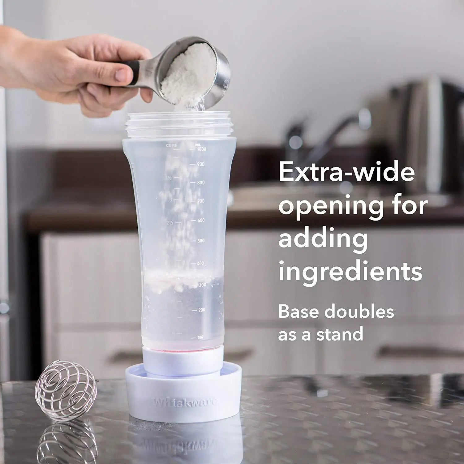 Pancake Batter Bottle Battler Mixer With Blender Ball Wire Whisk For Restaurant Baking Pancakes Cupcakes Muffins Crepes And More