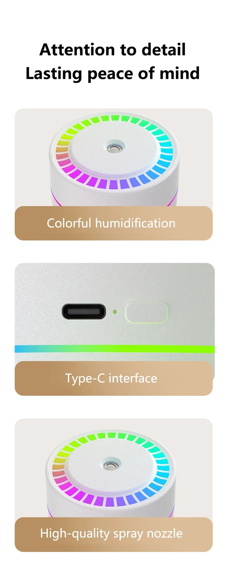 Mini Air Humidifier 180ML Electric Aroma Diffuser Essential Oil Purifier Aromatherapy Mist Maker Lights For Car Home