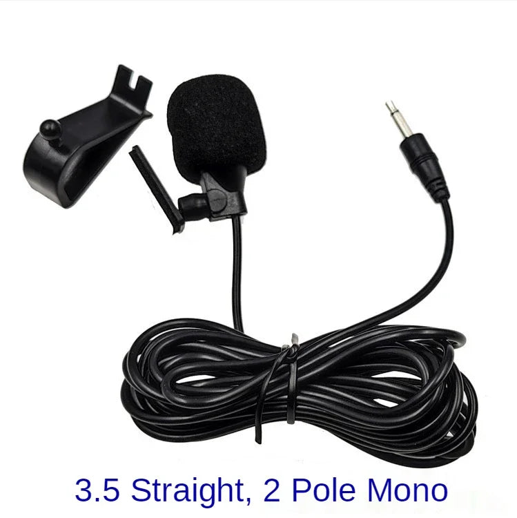 Car Microphone Audio Navigation Wired Clip External Wires Auto Mics Radio 3m Long Mic Stereo 3.5mm Mono 2.5mm SM Lotus Jack Plug