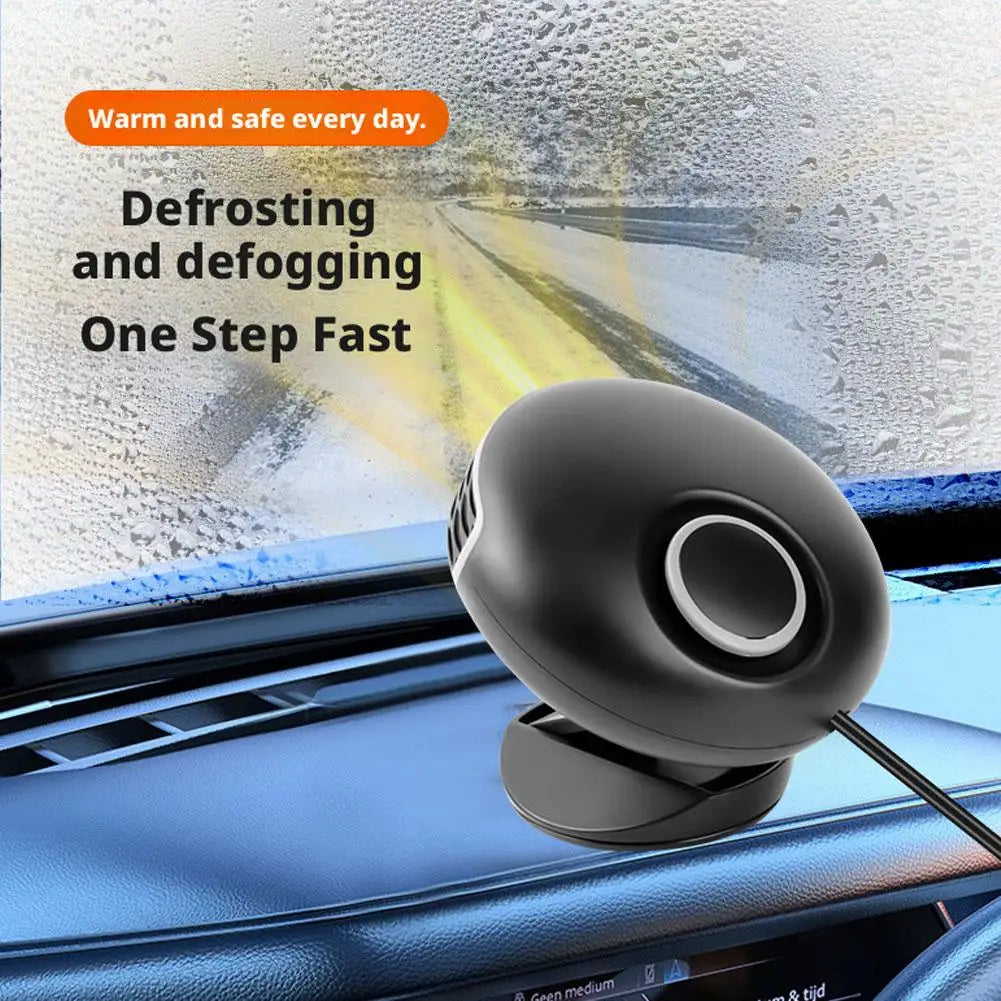 12V 24V Car Heater Fan Electric Heating Warming Auto Windshield Defroster Defogging Demister 360° Rotating Heater for Home