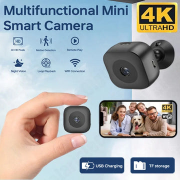 4K Smart Wireless Home Surveillance HD Camera Battery Camera Indoor Outdoor Security Monitor For Home Theft Prevention