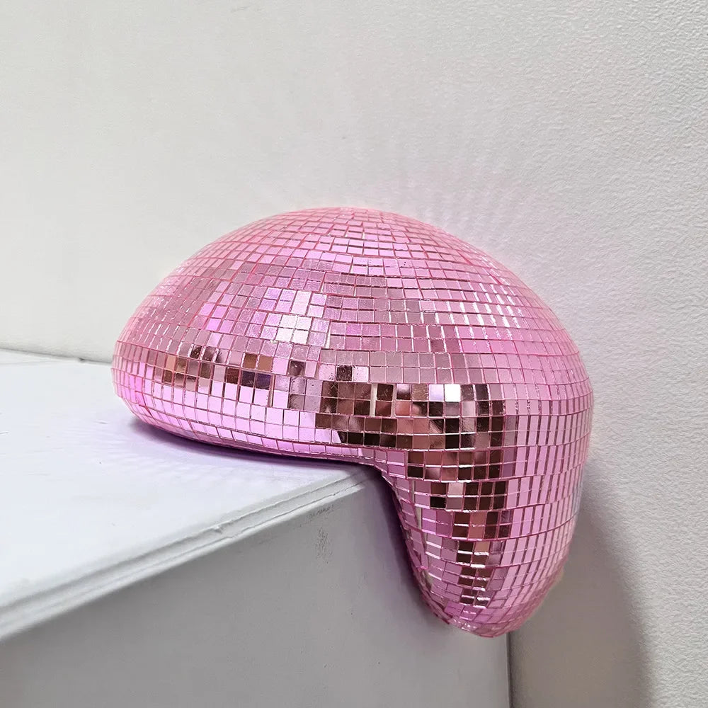 Mirror Disco Ball  Reflection Glass Ball Indoor Home Party Decoration Funny Disco Table Ornament Holiday Birthday Halloween Gift