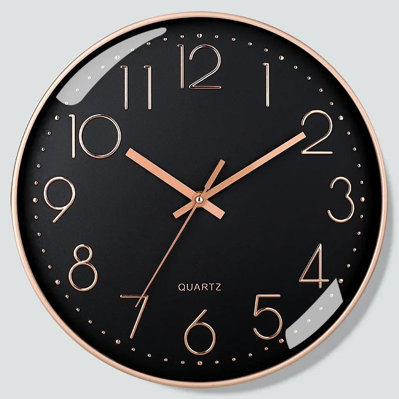 Round Wall Clock, Modern Silent 8 Inch Wall Clock, Quartz Movement Battery Powered, Decorate Home, School, Bedroom, Office