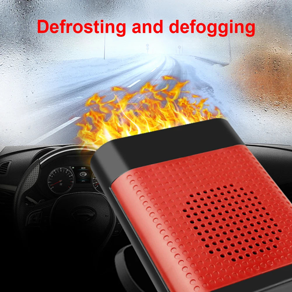 1200W Car Heater 12V/24V Electric Cooling Heating Fan Electric Heater Fan Windshield Defogging Demister Defroster Car Heater