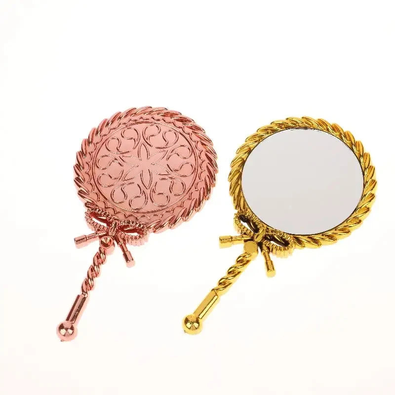 Handheld Makeup Mirror Round Portable Cosmetic Mirror European Mirror European For Dressing Room Home Use Professional Use