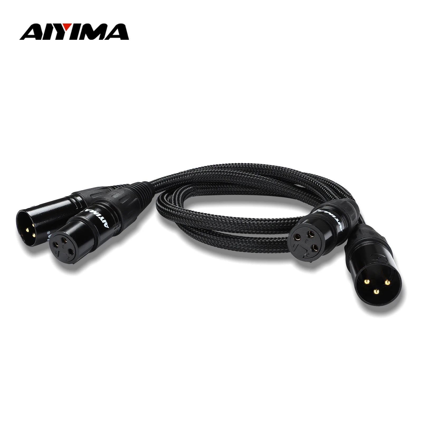 AIYIMA 1Pair 0.5m XLR Cable 6N OFC Male to Female Microphone Extension Cables for Amplifiers Balanced cable Cannon for T20 A70