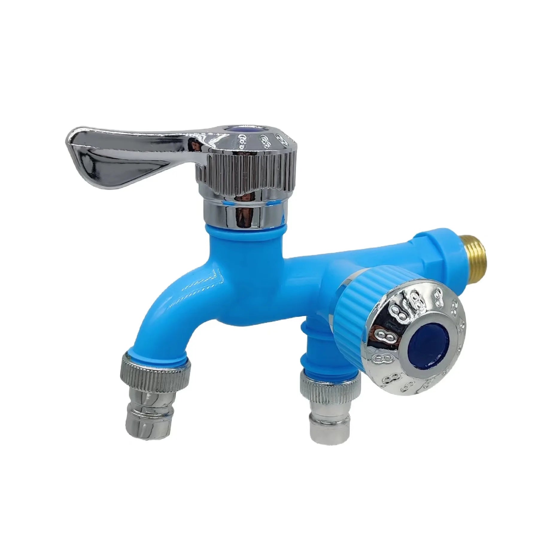Washing Machine Faucet With One Inlet And Two Outlets, Plastic Mop Pool, Balcony, Bathroom, Multifunctional Dual Mouth Quick Ope