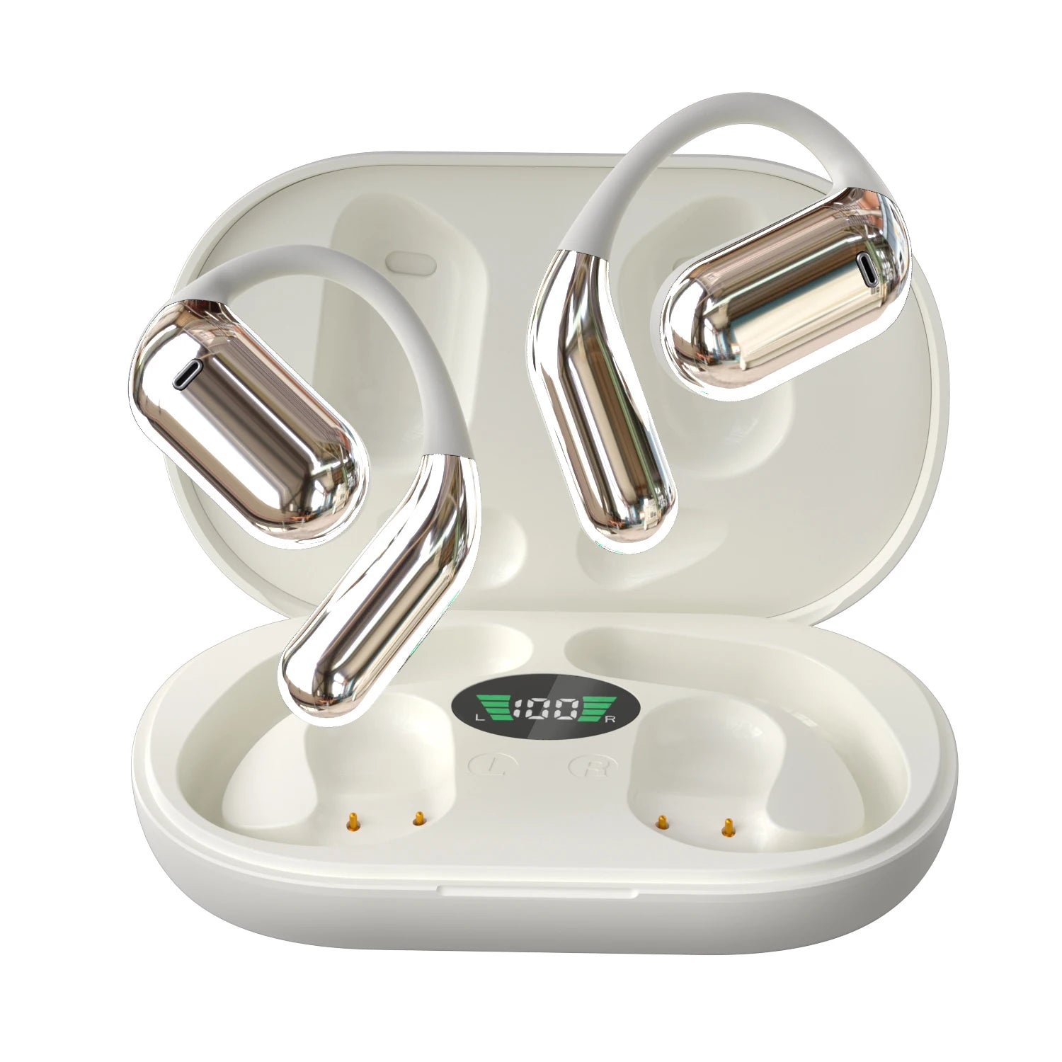 Q16 Ai Translator Earbuds Real-Time 144 Languages & Accents, Ows 3-in-1 Open Ear Wireless Bluetooth Earbuds with Charging Case