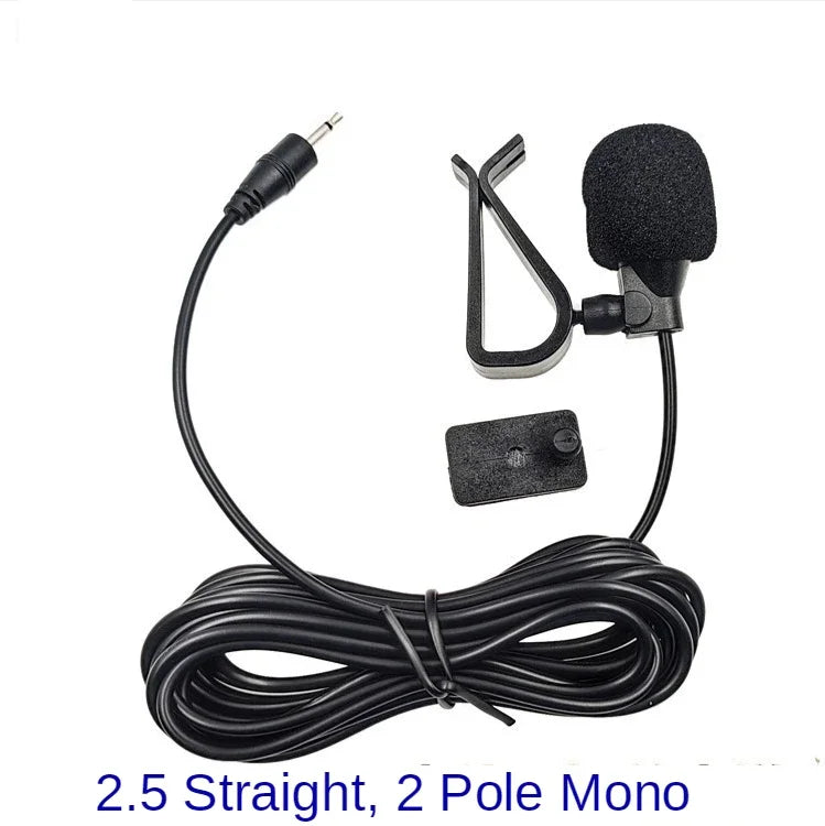 Car Microphone Audio Navigation Wired Clip External Wires Auto Mics Radio 3m Long Mic Stereo 3.5mm Mono 2.5mm SM Lotus Jack Plug
