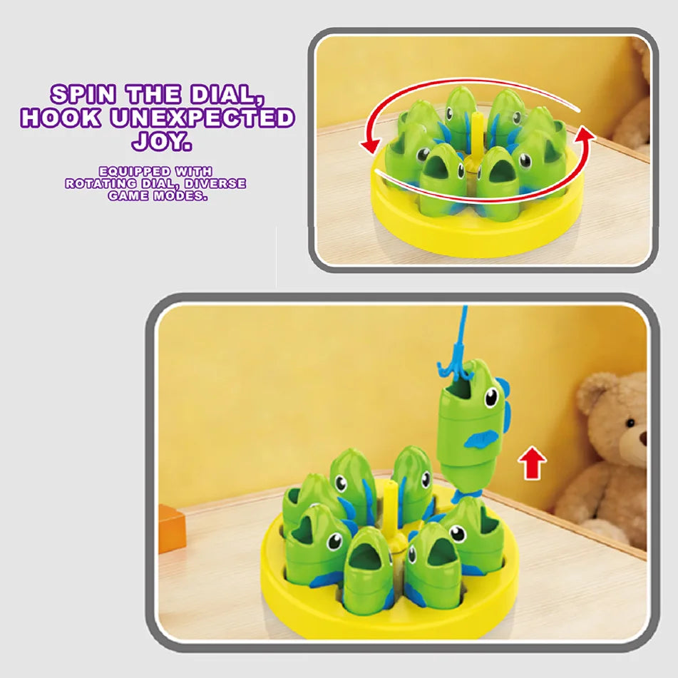 Fishing Battle Board Game Kid Fishing Master Toy Fish Body Stretchable Long Short Competition Family Interaction Educational Toy