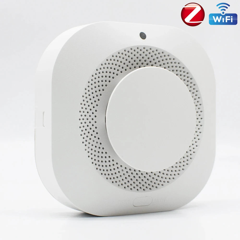 Tuya Smart Zigbee / Wifi Smoke Detector Smart Fire Fire Protection Home Security Alarm Sound Light Alarm APP Control