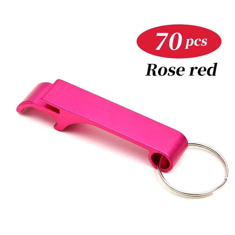 10-100PCS Custom Keychain Personalized Bottle Opener Customized Key Ring Mini Beer Can Kitchen Bar Tools Accessories Gift