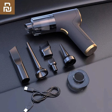 Youpin Car Vacuum Cleaner Powerful Cleaning Machine Strong Suction Handheld For Car Home Portable Wireless Cleaner New Mi
