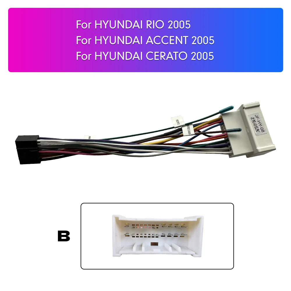 Car Audio MP5 Player Power Cable Android Car Radio Stereo GPS Central Automotive Multimedia Player Accessories for Hyundai Kia