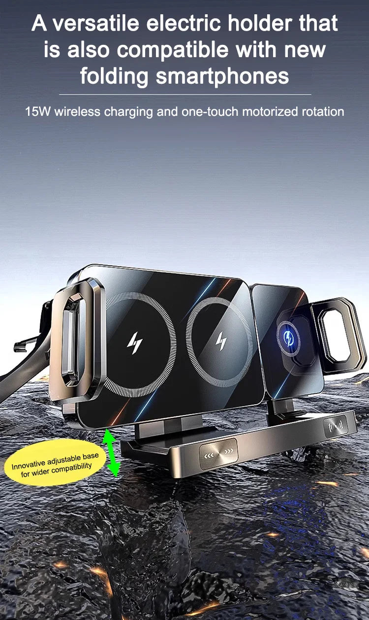 New High Intelligent Mobile Phone/Pad Holder Magnetic Phone Holder for Car Auto Rotating Phone Holder Wireless Car Charger