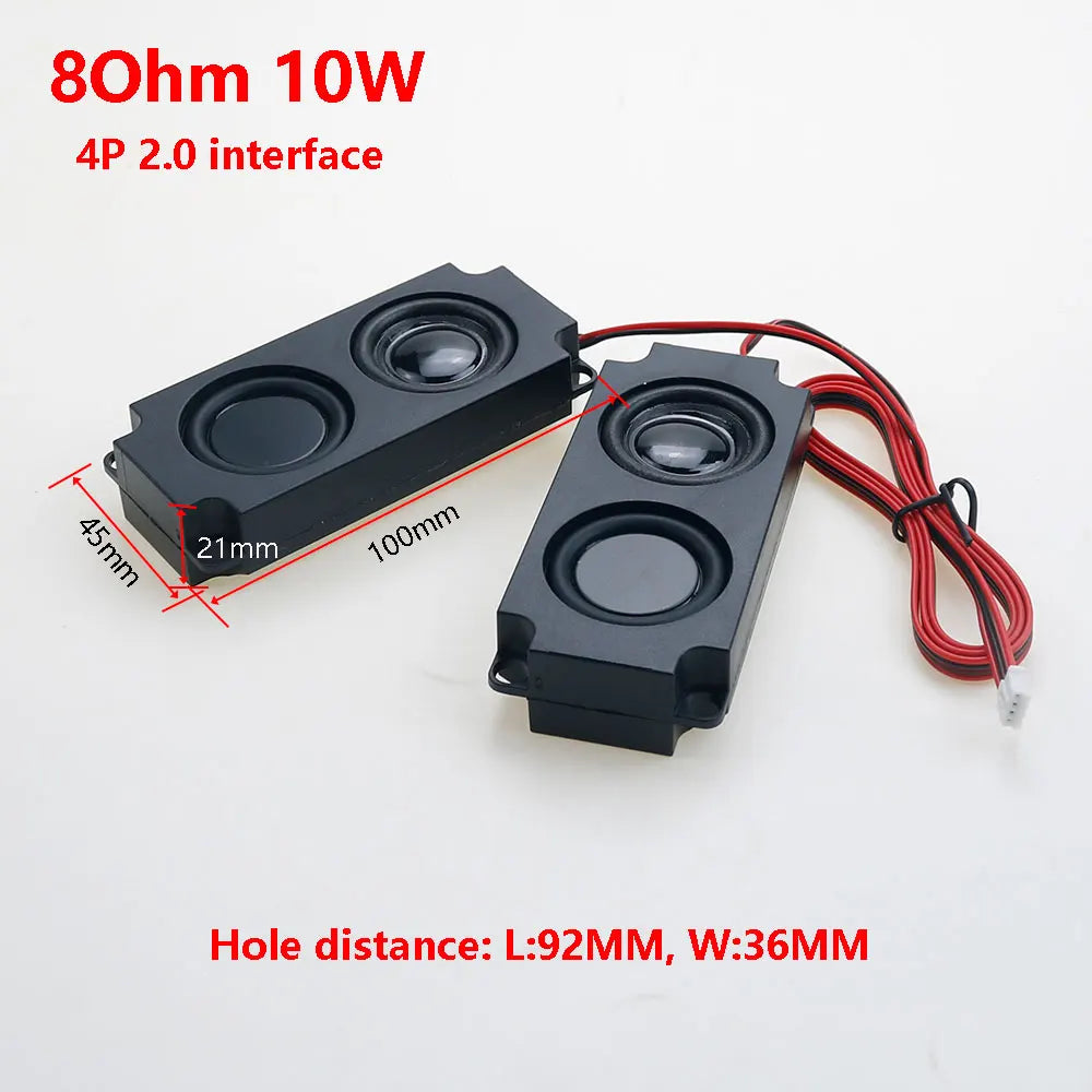 1pair Audio Portable Speakers 4Ohm / 8Ohm 3W / 5W/ 10W Computer Speaker Advertising LCD TV Speakers Loudspeaker Rectangle Speake
