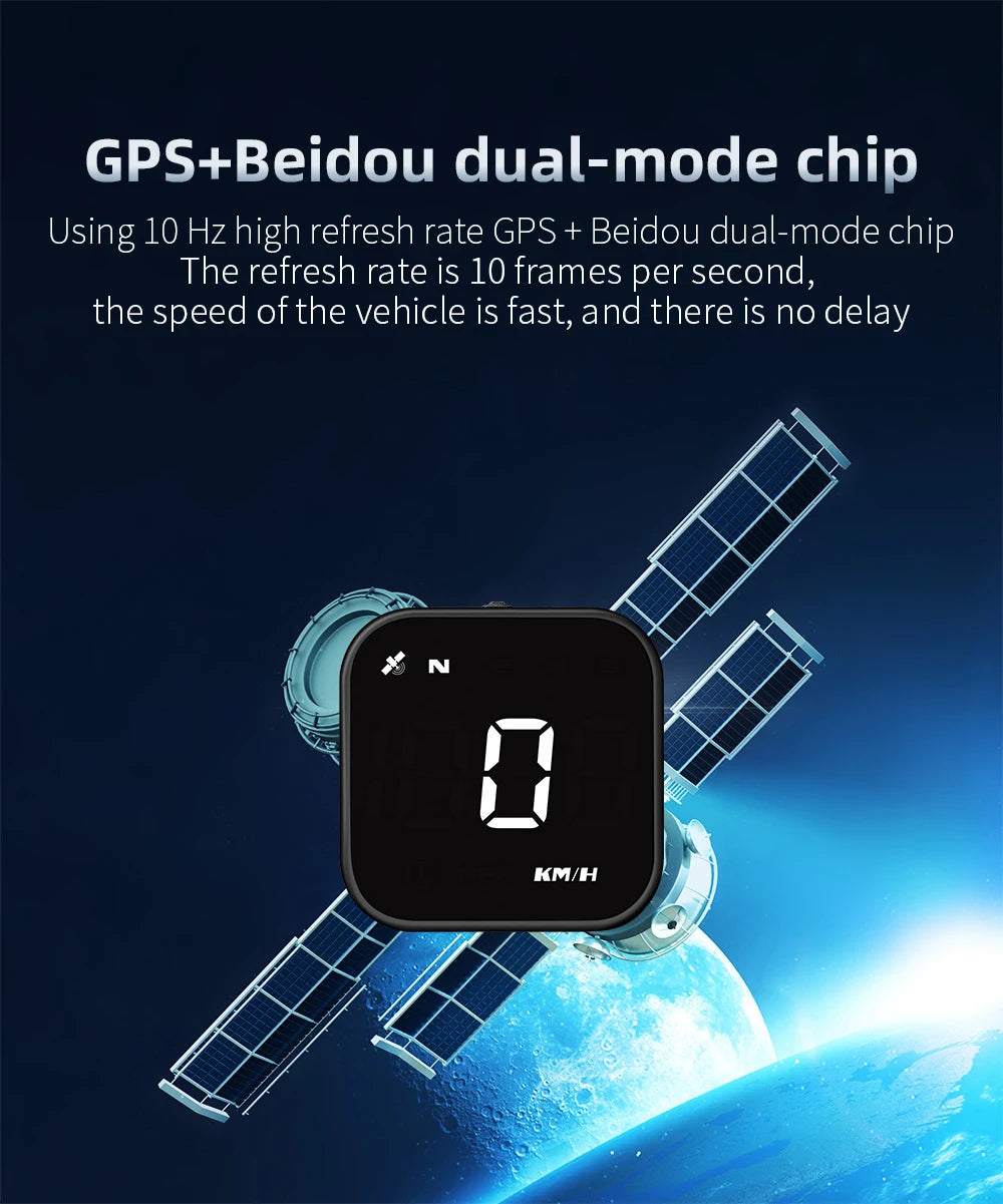 G4S GPS Smart Car LED Multifunctional Head Up Display For HUD GPS Speed MPH KMH Time Compass Speedometer With Overspeed Alarm