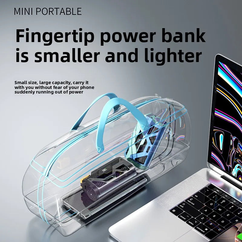 Mobile Power Bank Mecha Capsule Power Bank 5000 Mah Mini Compact Fast Charging Tail Plug Gift