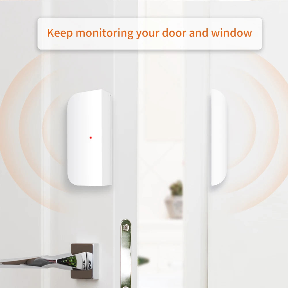 TAIBOAN Wireless 433MHz Door & Window Magnetic Sensor EV1527 for Home Smart Security Alarm System Home Burglar Alarm Kits