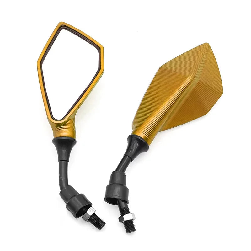 Motorcycle Mirrors Red M10 ABS Motorcycle Rearview Mirrors Scooter E-Bike ATV Dirt Bike Rear View Mirrors HD Side Mirror