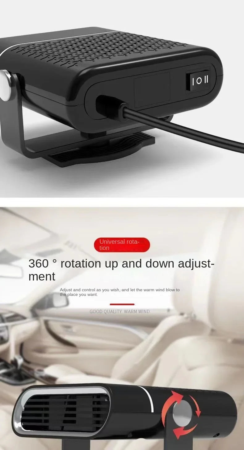 Car Heater Fan 12V/24V Car Heater Electric Cooling Heating Auto Windshield Defroster Defogging Demister Car Anti-Fog Heater