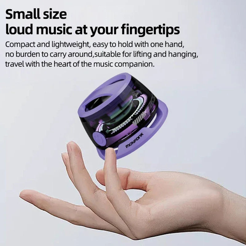 Wireless Bluetooth Speaker Gift Magnetic Bracket Portable High-sound Quality TWS interconnected LED Color Light Mini Speaker