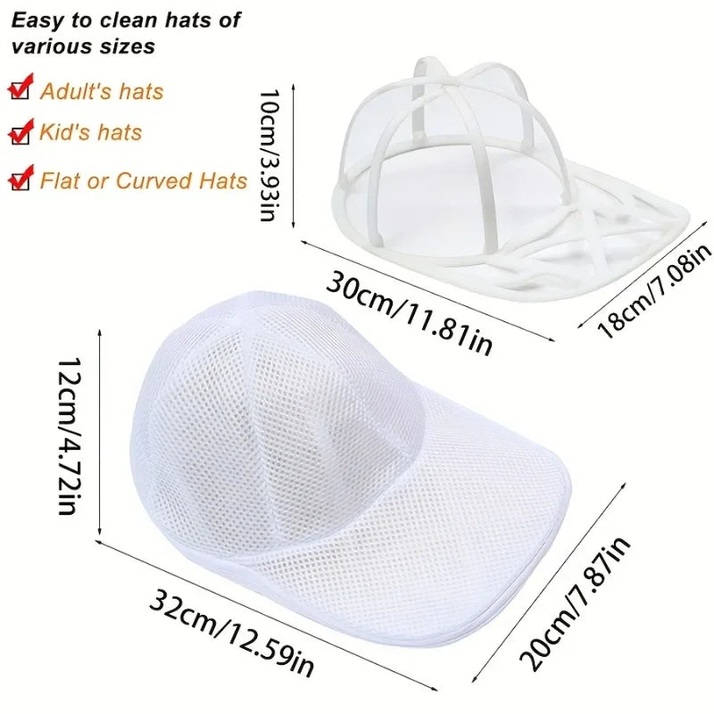 Washing machine cap cleaning cage, cap washer with mesh bag, baseball cap cleaning cap, suitable for cleaning all kinds of caps