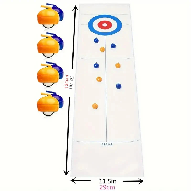Table curling game is suitable for teenagers or adults, with 8/16 roller skates to choose from for party entertainment games