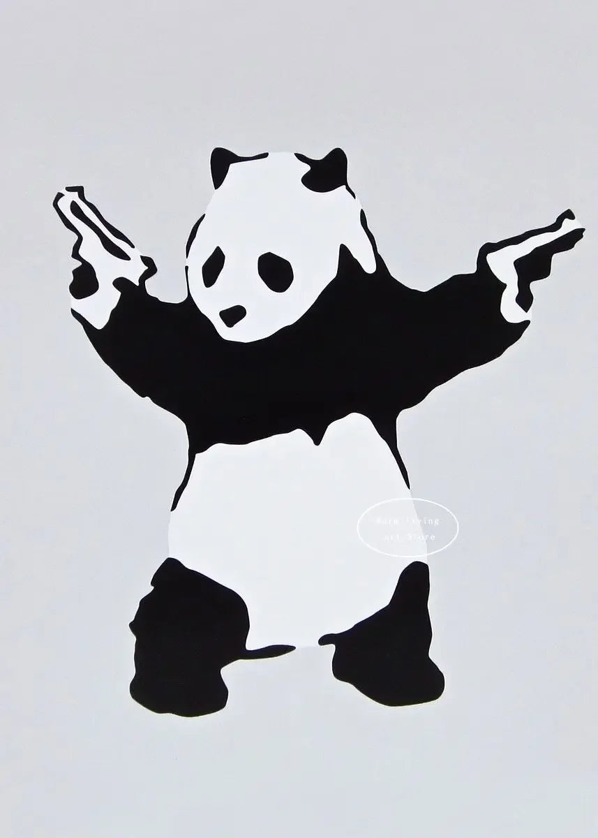 Classic Retro Wall Art Banksy Street Graffiti HD Canvas Print Poster Home Living Room Bedroom Decorative Painting