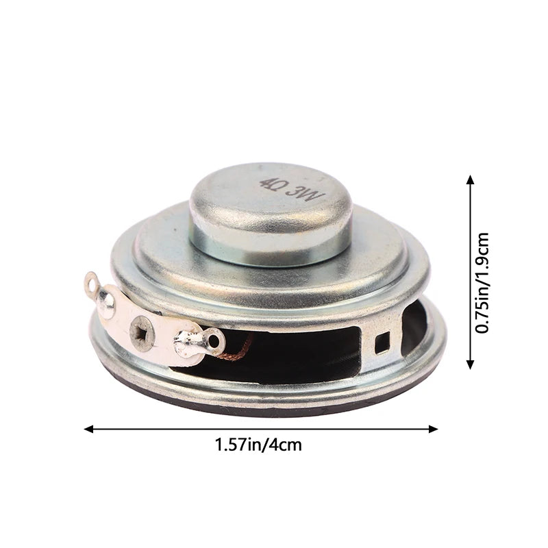 2Pcs 1.5Inch 40MM Mini Portable Speakers 4ohm 3W Full Frequency Stereo Sound Home Theater Loudspeaker Small Hifi Speaker