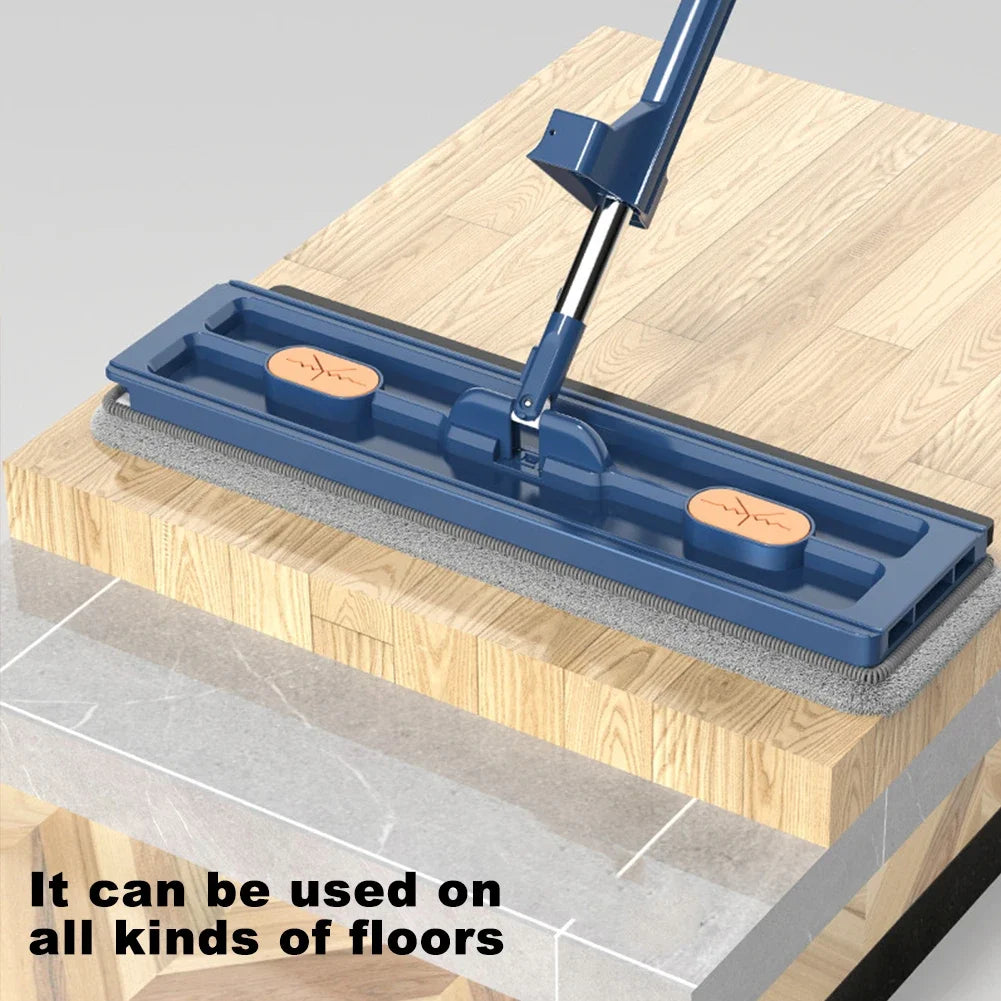 360°Rotating Flat Mop Self-contained Slide Floor Mop Microfiber Lazy No Hand-Washing Floor Floating Mop Household Cleaning Tools