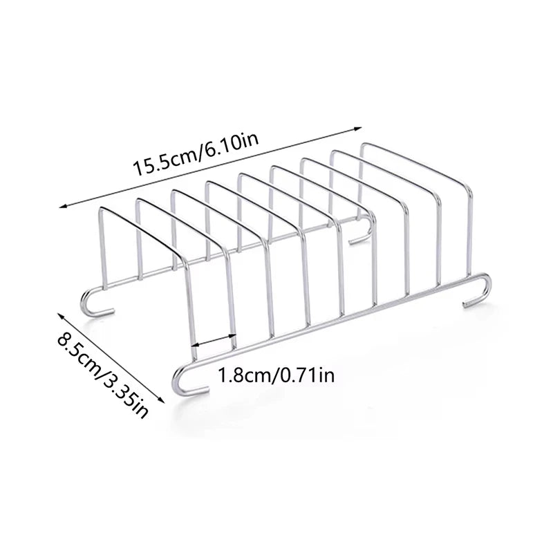 Air Fryer Universal Accessories Metal Oven Air Fryer Racks For Baking Stackable Grill Skewer Rack Fit All Airfryer 4.2Qt - 5.8Qt