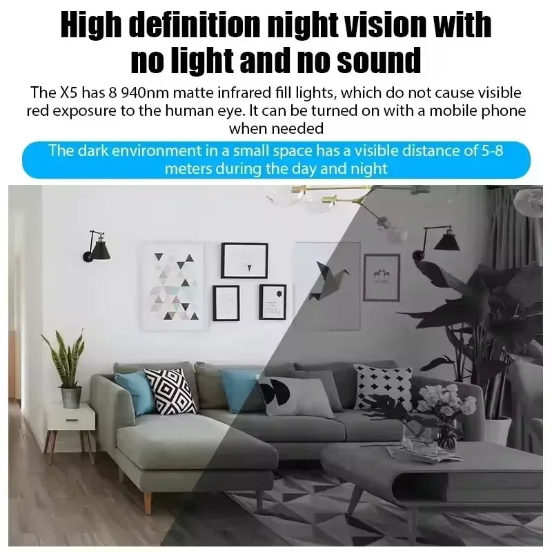 1080P HD Mini X5 Smart Camera Wireless Surveillance Security Video Cam Night Vision Motion Detect Camcorder Cam Smart Home New