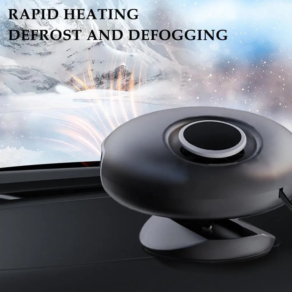 12V 24V Car Heater Fan Electric Heating Warming Auto Windshield Defroster Defogging Demister 360° Rotating Heater for Home