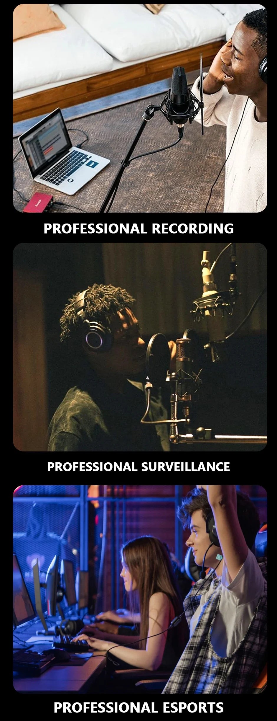 ATH-M50X Closed-Back Studio Monitor Headphones with 45mm Drivers and High-Fidelity Audio for Recording and Mixing Earphone