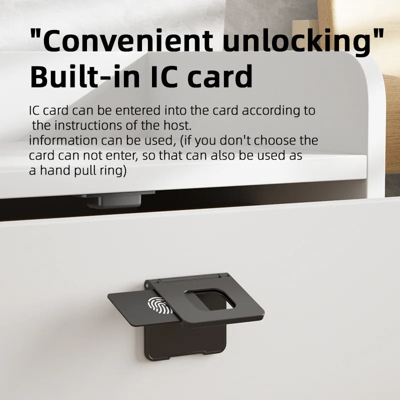 Smart Wood Door Lock Invisible Electronic Lock RFID Card NFC Unlock Keyless Mailbox Cabinet Locker Furniture Drawer Smart Locks