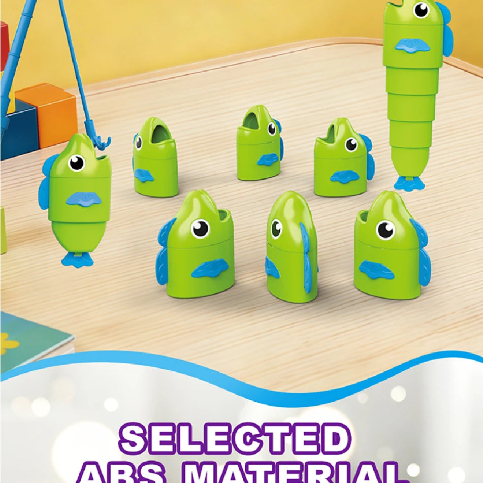 Fishing Battle Board Game Kid Fishing Master Toy Fish Body Stretchable Long Short Competition Family Interaction Educational Toy