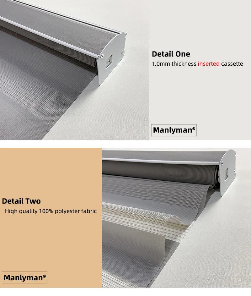 Smart Motorized Zebra Blinds – Light Filtering Electric Roller Shades for Home & Office