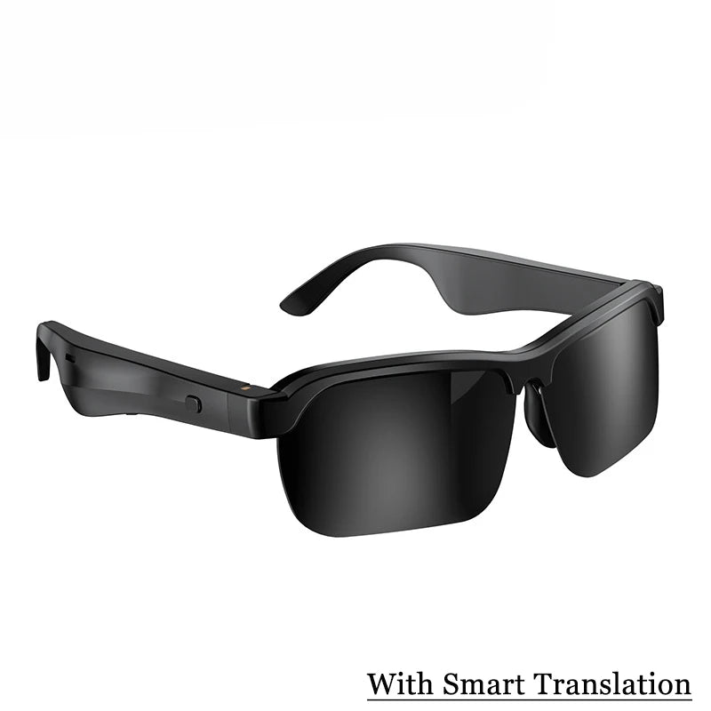 AI HD Smart Glasses Bluetooth Music Glasses Voice Assistant Calling Control Music UV Polarized Multifunctional Sunglasses