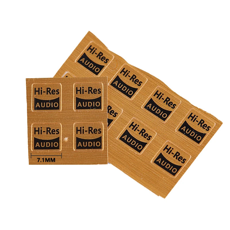 10pcs Hi-Res Audio Adapter Stickers For Walkman/Fiio/Iriver/Cayin MP3 All Hifi Device Audio Earphone Stickers 7.1x7.1mm