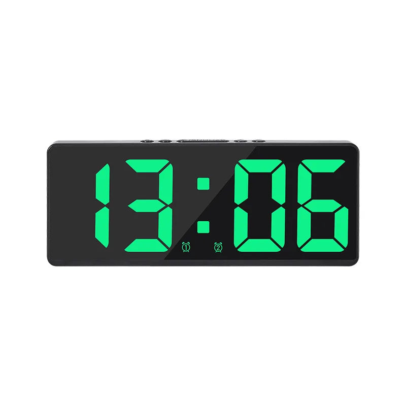Acrylic/Mirror Digital Alarm Clock Voice Control Snooze Night Mode Table Clock 12/24H Anti-disturb Funtion Electronic LED Clock