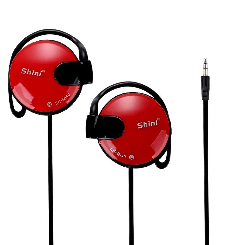3.5mm Wired Bass Headphones Ear Hook Headset Sports Music Game Wired Earpiece For Mp3 Computer Mobile Telephone