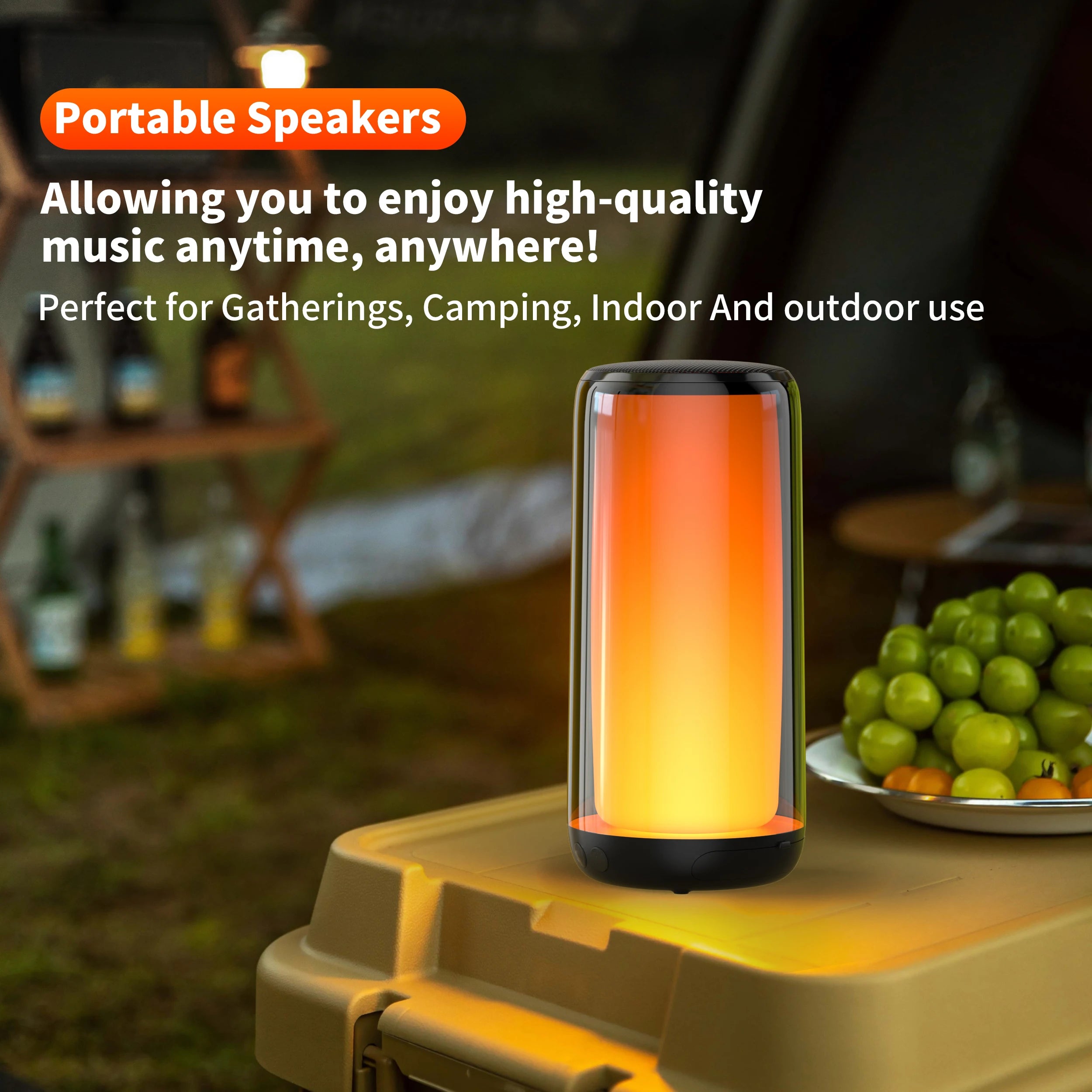 QERE Bluetooth Speaker with Hi-Res 10W Audio,Wireless HiFi Portable Speaker IPX5 Waterproof,Outdoor Multiple connection modes,